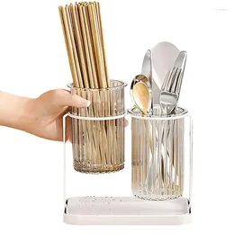 Kitchen Storage Cutlery Box Utensil Organiser For Drawers Chopstick Holder With Drain Tray Dishwasher