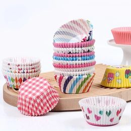 50pcs Paper Cupcake Liners White Black Blue Brown Green plain Solid color muffin baking Cup cake mold red polka dot 4 bakery