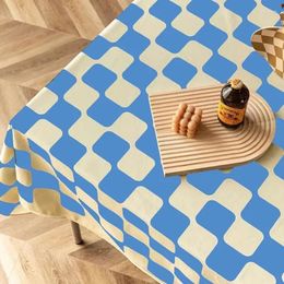 Table Cloth INS Sense Tablecloth Retro Chessboard Plaid Rectangular Dining Tea Picnic Washable G2S3825