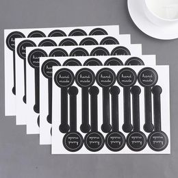 Gift Wrap 50Pcs "Hand Made" Black Sealing Sticker Packaging Label DIY