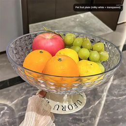 Plates Detachable Large Capacity Fruit Plate Houseware Milky White Dish Drainable Bowl High