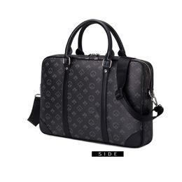 Fashion bags designer 14 inch Laptop Briefcase Business Handbag for women Large Capacity men's leather Shoulder Bag Luxury2735