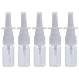 Storage Bottles 5 Pcs Nasal Spray Bottle Mini Fine Mist Black Head Strips Nose Small Plastic Containers