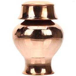 Candle Holders Floral Vase Buddhism Ornament Small Decor Worship Brass Bottle Desktop