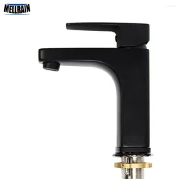 Bathroom Sink Faucets High Quality Black Faucet Brass Material Color Electroplate Fashion Design Deck Mounted Basin Water Mixer