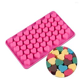 Baking Moulds 200 PCS 55 Holes Bake Cake Mold Mini Heart Silicone Chocolate Fondant Jelly Cookie Muffin Ice Mould Flexible Cupcake