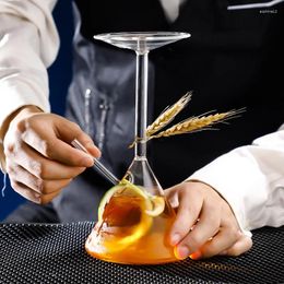 Wine Glasses Bar Funny Upside Down Martini Cocktail Cup Restaurant Molecular Gastronomy Decor Dry Ice Container Creative Juice Glass