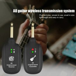 Accessories 2.4g Uhf Guitar Audio Wireless Transmitter Receiver System Pickup 50m Builtin Rechargeable for Electric Guitar Bass Accessories