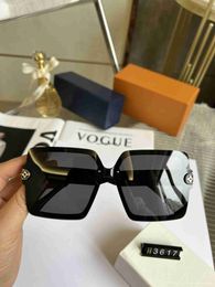 2024 New Womens Box Sunglasses Polarised High Definition Large Frame Fourleaf