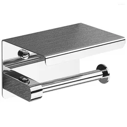 Liquid Soap Dispenser SUS 304 Stainless Steel Toilet Paper Holder With Phone Shelf Bathroom Tissue Roll