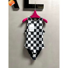 Designer Sexy Bikini Sets 2024 New Fashion Fashion Summer Bras Sets Plaid Print Women Suit Lace-up Bra Beachs Swimsuit Ladies Sexy Outfits Swimming Clothes