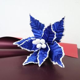 Decorative Flowers Handmade Christmas Simulation Velvet Flower El Wedding Mall Tree DIY Arrangement Accessories Decoration