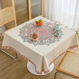 Table Cloth Ethnic Style Printed Tablecloth Home Square Decoration Dining Room Party Wedding