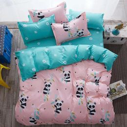 Bedding Sets 42 Cartoon Panda 4pcs Girl Boy Kid Bed Cover Set Duvet Adult Child Sheets And Pillowcases Comforter