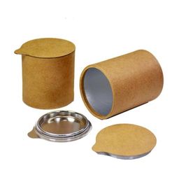 festives 100pcs lot ECO packaging button lid small foam canister Food or nut or dry fruit package sealed paper container23304178783