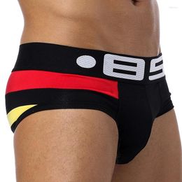 Underpants 85 Brand 50PC/LOT Wholesale Men Underwear Sexy Briefs Mesh Cueca Tanga Male Panties Breathable Comfortable