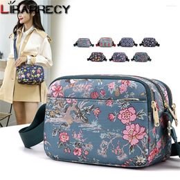 Shoulder Bags Fashion Flower Pattern Design Small Ladies Bag High Quality Nylon Women's 2024 Casual Women Messenger Sac