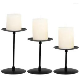 Candle Holders Black Pillar Holder Wedding Party Festival Decoration Candlestick Tall Stand Home