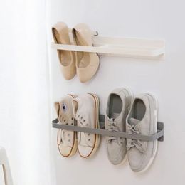 30seamless wall-mounted shoe rack home storage three-dimensional wall slippers shelf high heels sports shoes storage rack