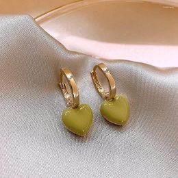 Stud Earrings 2024 Arrival Korean Simple Temperament Geometric Love Square Dangle For Women Fashion Jewellery Accessories