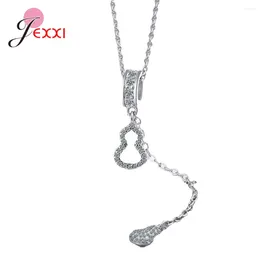 Pendant Necklaces Fashion Shinning Full Zircon Gourd Women Exquisite Party 925 Sterling Silver Chokers Necklace Jewellery