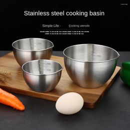 Bowls 304 Stainless Steel Pointed Mouth Cooking Durable Kitchen Baking Supplies Scale Tableware Home Egg Bowl