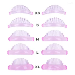 False Eyelashes 5 Pairs Glue Free Silicone Eyelash Perm Pads Sticky Lashes Rods Shield Lifting 3D Curler Accessories Applicator Tools