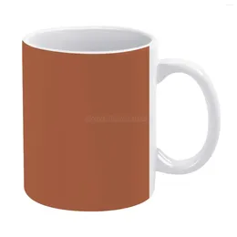Mugs Caramel Burnt Orange White Mug Custom Printed Funny Tea Cup Gift Personalised Coffee Plain Color Colour Solid Interior Home