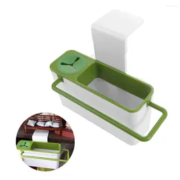 Kitchen Storage Plastic Sponge Holder Creative Green Self Draining Sink Utensils Organiser For