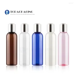 Storage Bottles 50pcs 100ml Empty Plastic Lotion Bottle Anodized Aluminium Press Screw Cap Liquid Soap Refillable Cosmetic Container Essence