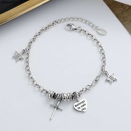 Chaosheng S925 Sterling Silver Creative Multi Style Pendant Bracelet New Fashion Hip Hop Personalised Hand Ornament Women