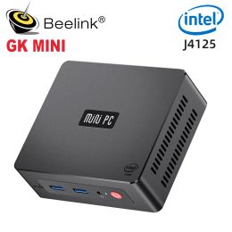 CPUs Beelink Gk Mini Intel Celeron J4125 Quad Core Mini Pc Ddr4 8gb 256gb Ssd Win 10 Desktop with Hd Port 1000m Lan Computer