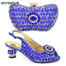 Dress Shoes Latest Italian Women Wedding And Bag Set With Rhinestone Africa Shoe Plus Size Heels 43 Bride