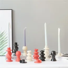 Candle Holders Table Decoration Ceramic Holder Creative Candlestick Nordic Style Household Multifunctional Vases