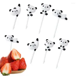 Forks Animal Picks For Kids Multipurpose Cute Fruit Fork Panda Shaped Cartoon Children Snack Cake Dessert Lunch Pick