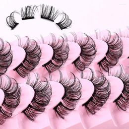 False Eyelashes Cluster Lashes Look Like Extensions 3D Individual Natural Wispy Clusters Fluffy