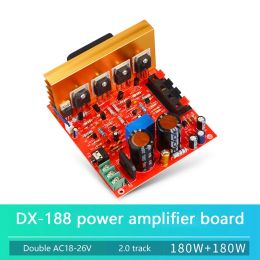 Amplifiers Power Amplifier Audio Board 180W+180W 2.0 Channel FET Speaker Amplifier Sound Preamplifier Dual AC18V26V With Fan