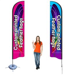 Beach Feather Swooper Blade Flag Banner Complete Set Advertise Promotion Sale Open Salon Cafe Shop Mall House Sport Custom Print 240326