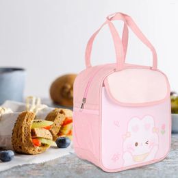 Storage Bags Insulated Lunch Bag Cartoon Cute Large Capacity Leakage Proof Aluminium Foil Bento For School Work Travel