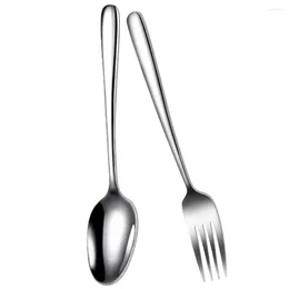 Spoons Stainless Steel Fork Spoon Steak Cutlery Tableware Metal Home Dinnerware Western Eating Utensils