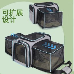 Cat Carriers Bag Pet Portable Shoulder For Outgoing Expandable Foldable Large Space Breathable Supplies