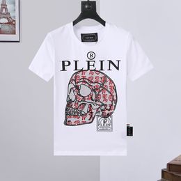 PLEIN BEAR T SHIRT Mens Designer Tshirts Brand Clothing Rhinestone PP Skulls Men T-SHIRT ROUND NECK SS SKULL Hip Hop Tshirt Top Tees 16946