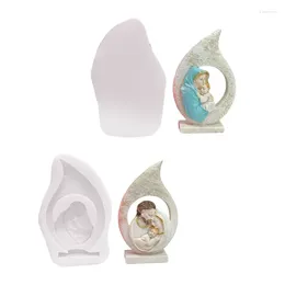 Baking Moulds Waterdrop Silicone Mould Christianity Family Scenteds Resin Moulds