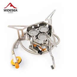 Widesea Camping Tourist Gas Stove Cookware Portable Furnace Picnic Barbecue Tourism Supplies Outdoor recreation 240306