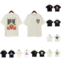 2024 maglietta rhude maschile camicie sciolte sciolte estate camicie casual uomo uomo rhudes tees top lussuoso uomo hip hop maniche corte abiti