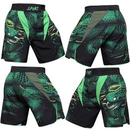 Cody Men MMA Shorts No Gi BJJ Grappling Kickboxing Custom Muay Thai Trainning Short Pants Green Male Gym Sublimation 240325