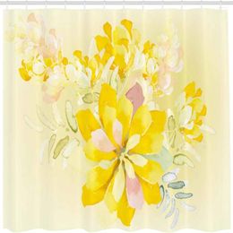 Shower Curtains Watercolour Pattern Of Orchid Petals In Fashion Curtain Bathroom Decoration Waterproof Polyester Fabric