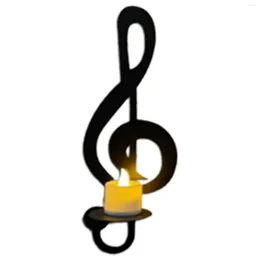 Candle Holders Iron Music Note Holder Treble Clef Wall Ornament For Home Office Classroom Decor