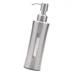 Liquid Soap Dispenser Stainless Steel Bottle Bathroom Refillable Dispensers Press Lotion Pump Bottles