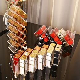 Storage Boxes Lipstick Box Desktop Organisation Multi Compartment Display Rack Acrylic Makeup Organiser